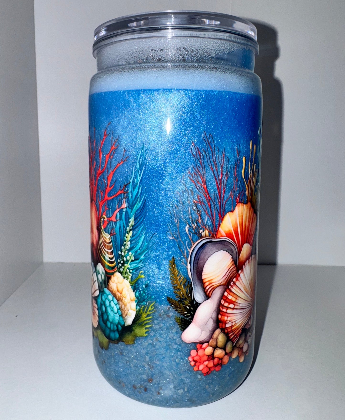 16oz Acrylic Ocean Cup W/ Sand
