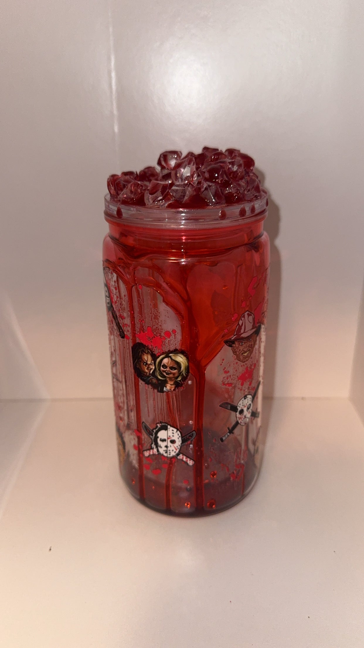 Horror Movie Acrylic 16oz Acrylic 🩸Fake Bl00d🩸