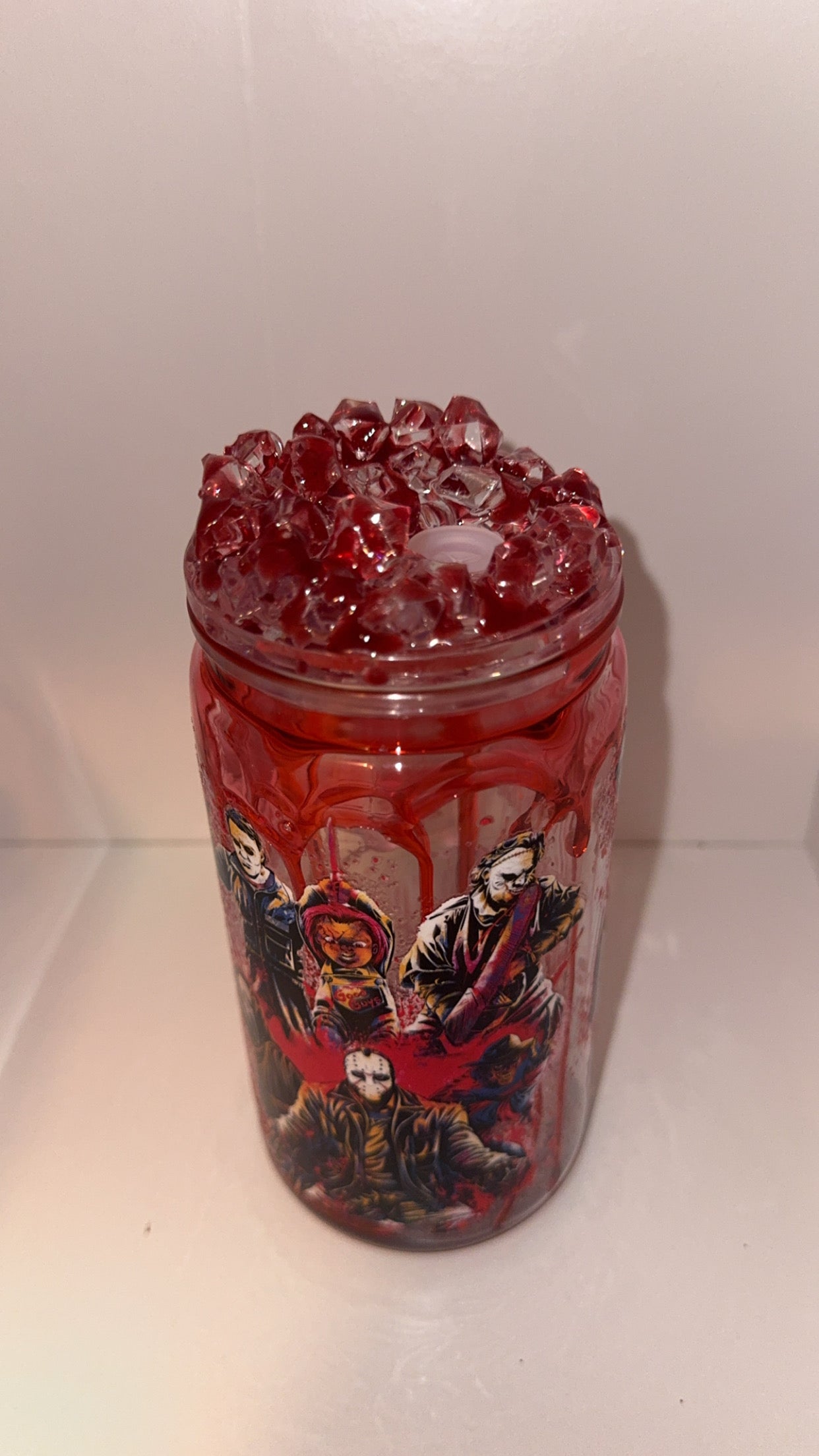 Horror Movie Acrylic 16oz Acrylic 🩸Fake Bl00d🩸