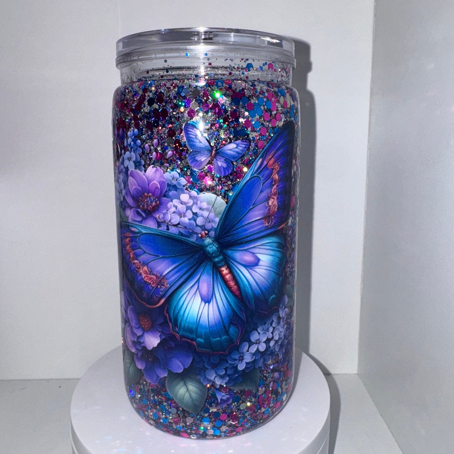 Blue & Purple Butterfly Cup