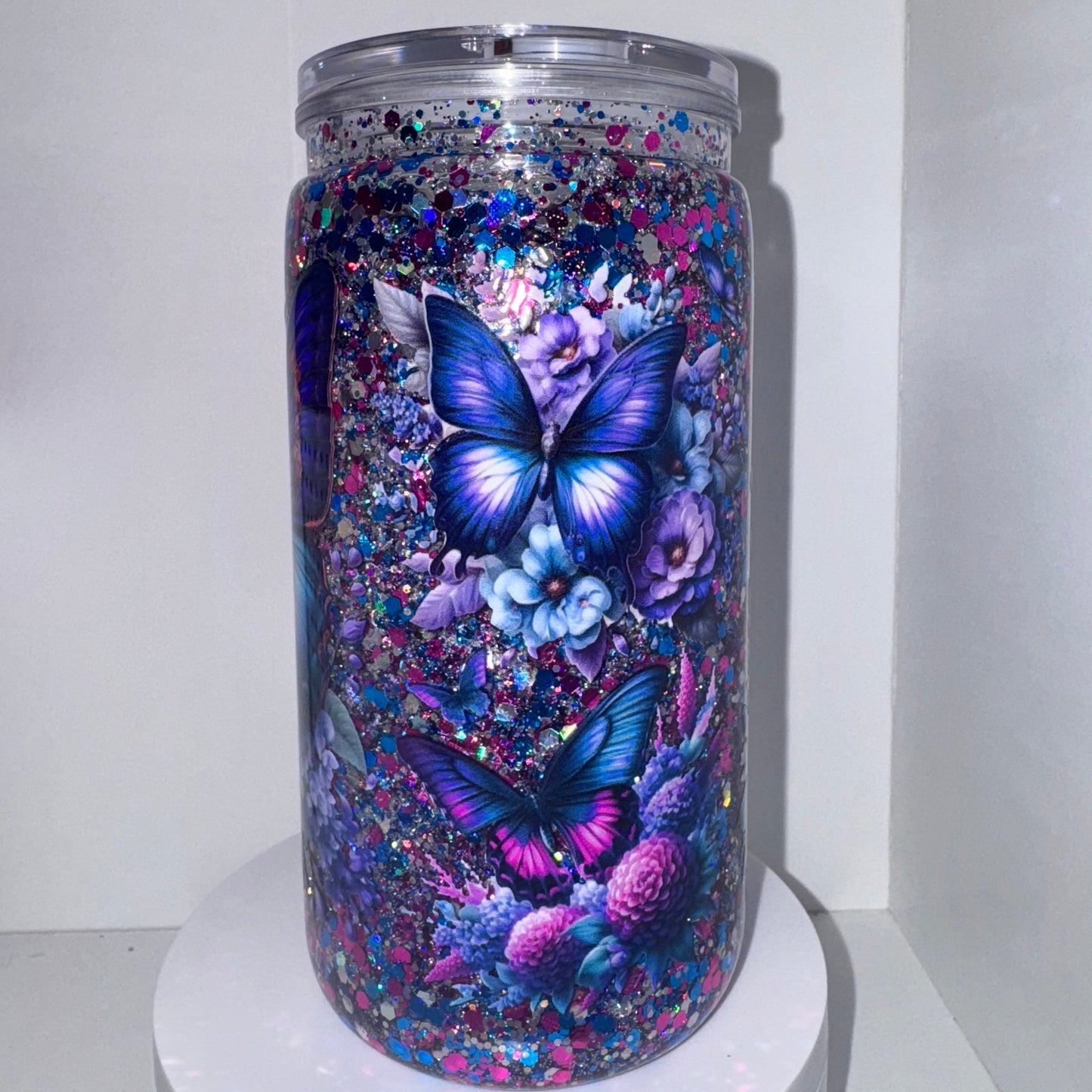 Blue & Purple Butterfly Cup