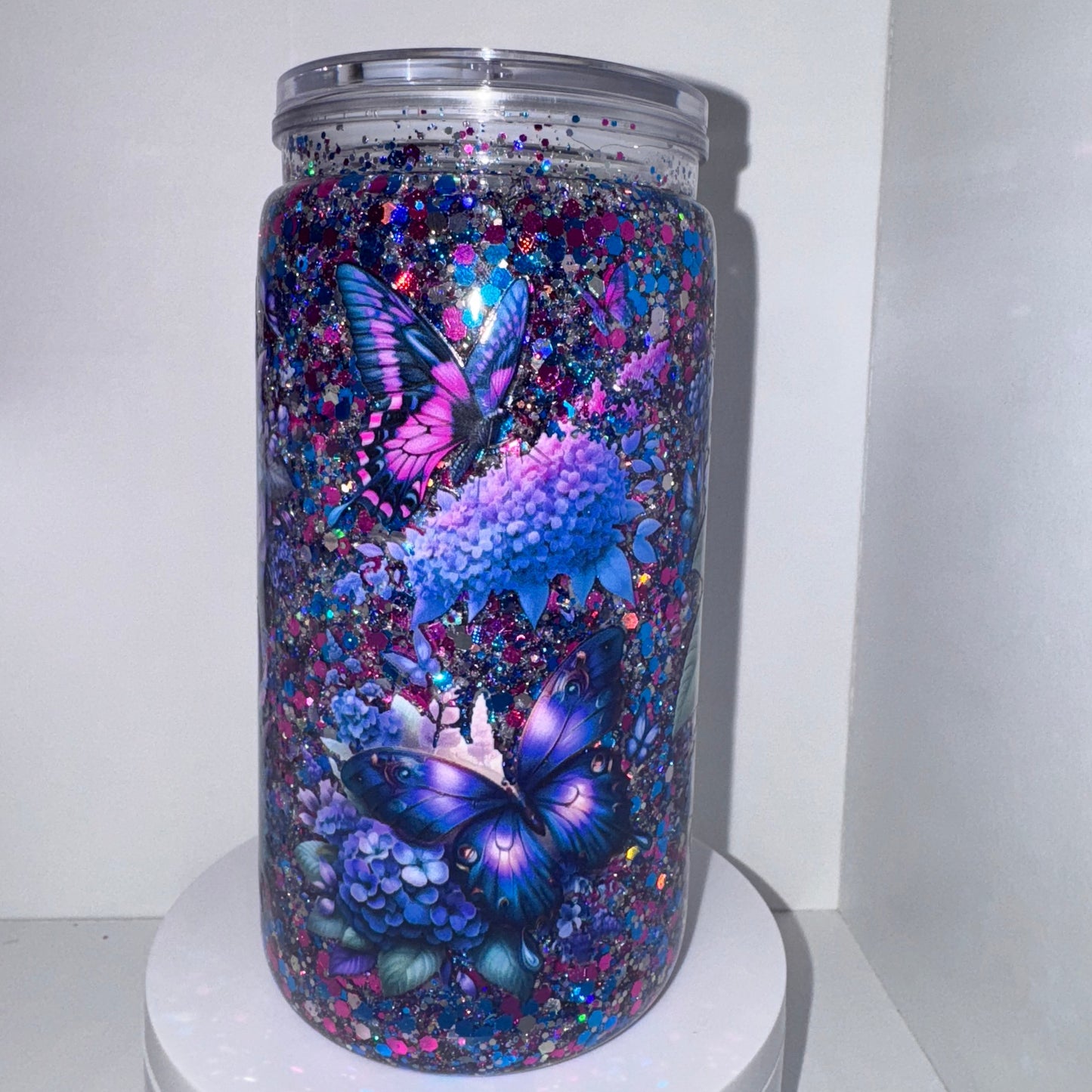 Blue & Purple Butterfly Cup
