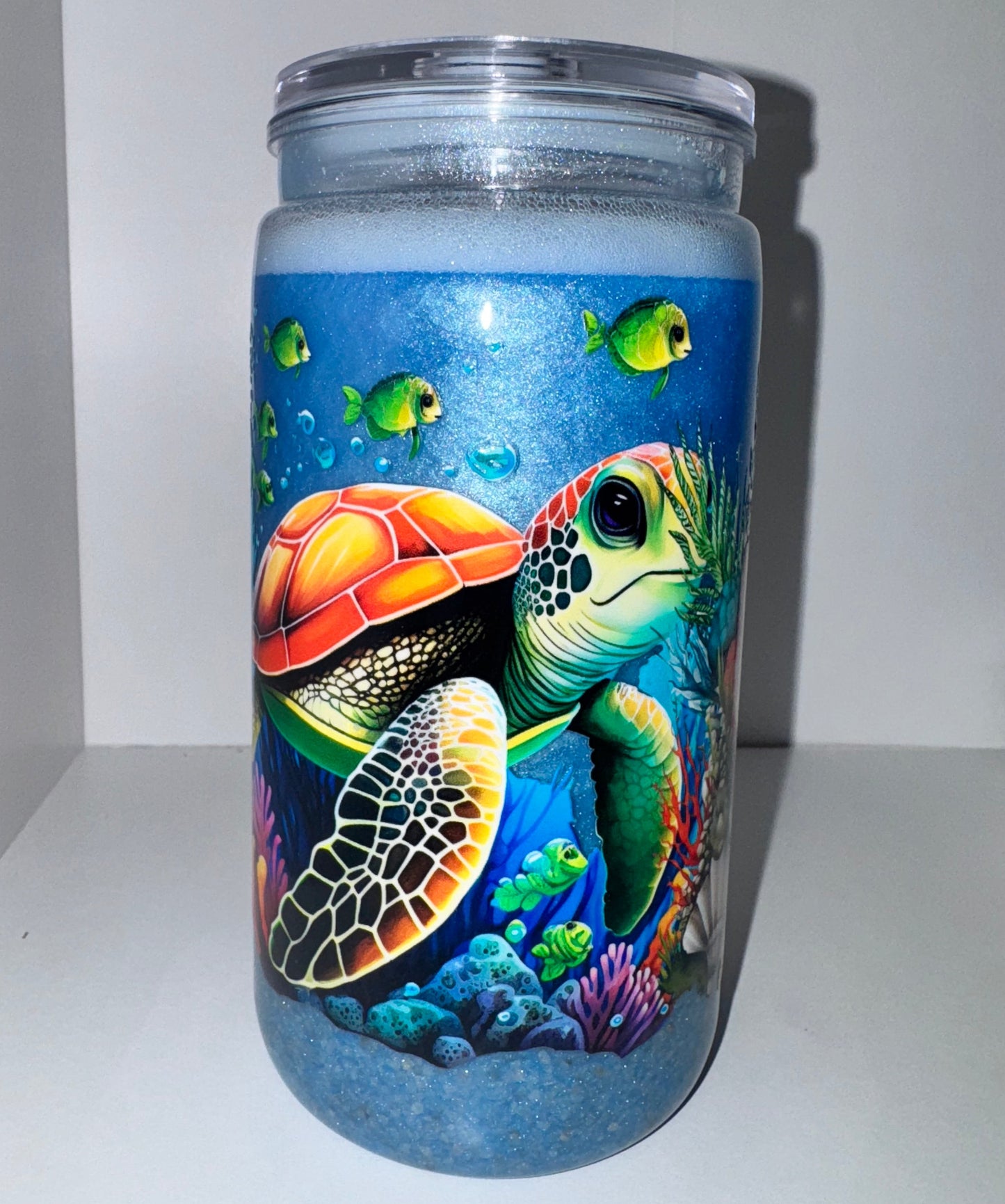 16oz Acrylic Ocean Cup W/ Sand
