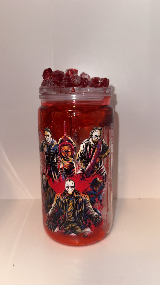 Horror Movie Acrylic 16oz Acrylic 🩸Fake Bl00d🩸