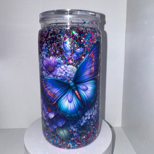 Blue & Purple Butterfly Cup