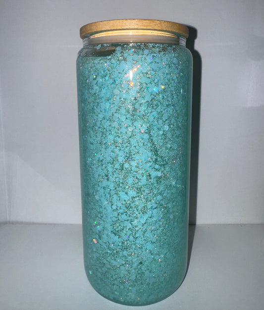 Teal *GLOWS* 20oz Glass