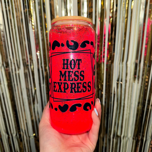 "Hot Mess Express" Neon Pink Cup