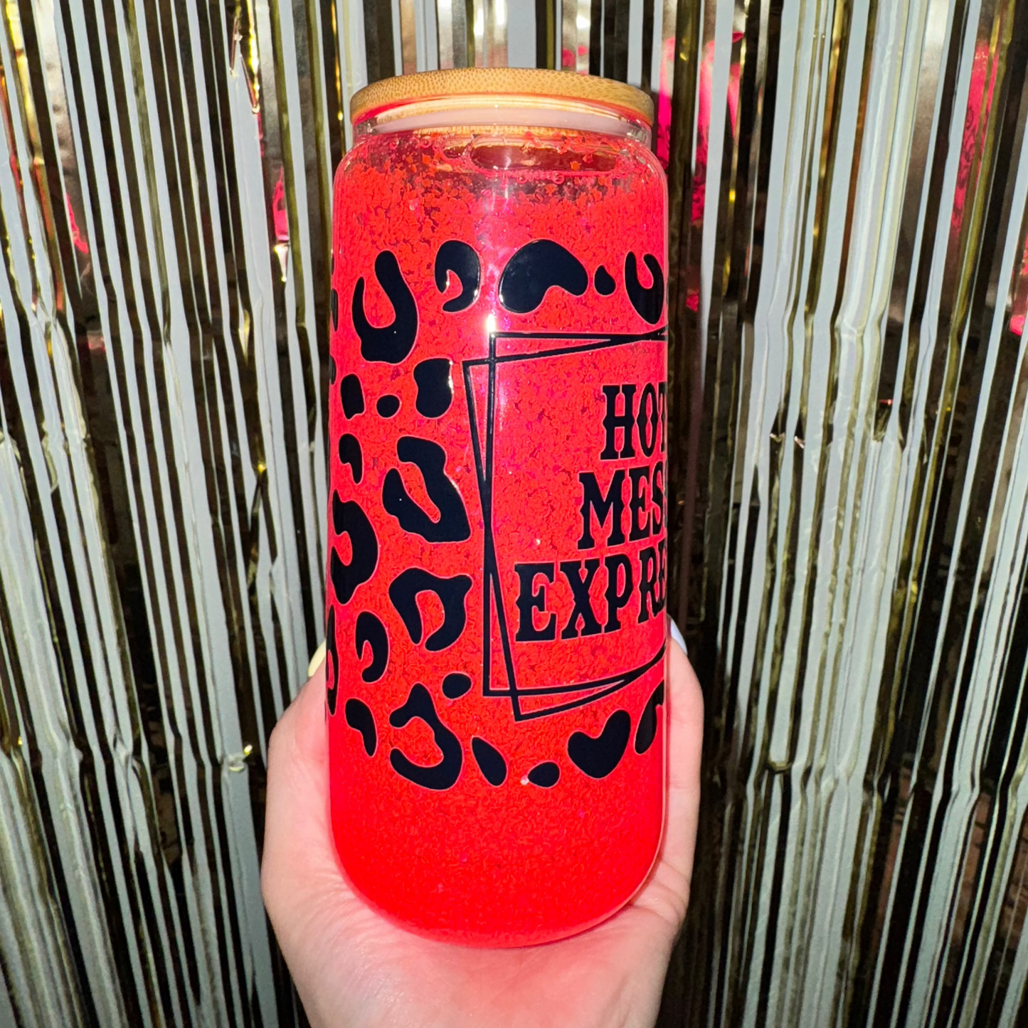 "Hot Mess Express" Neon Pink Cup
