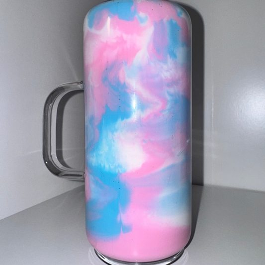 Paint Swirl 20oz Glass W/ Handle